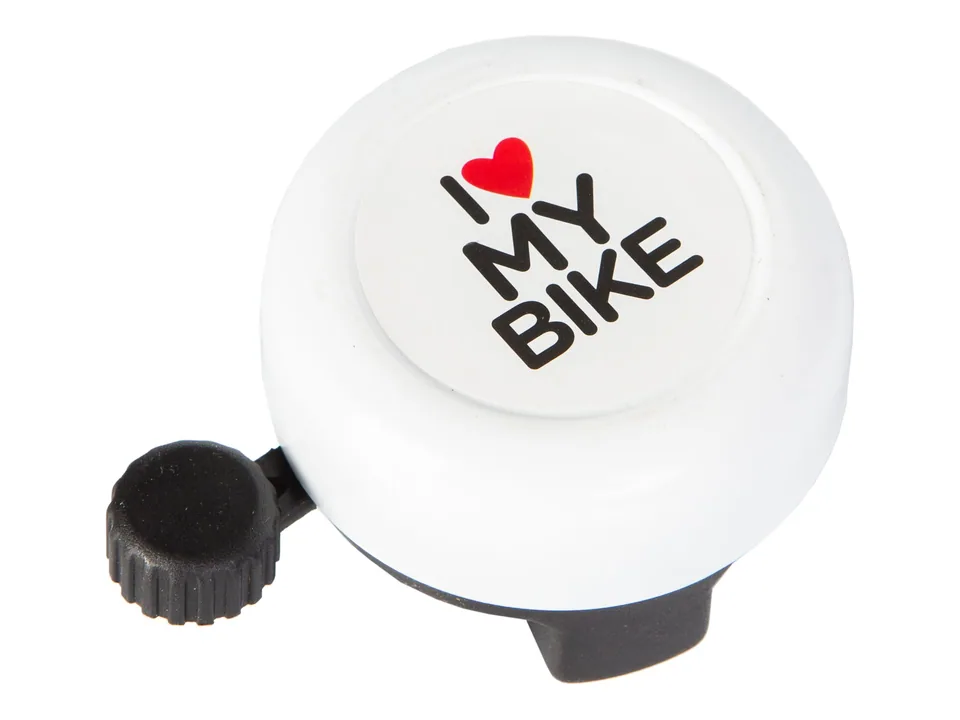 Дзвоник Green Cycle «I love my bike» Білий