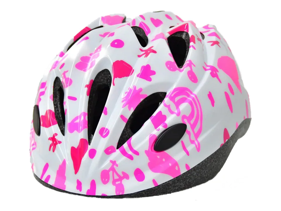 Дитячий шолом Green Cycle BLOOMY Біло-рожевий · 48–52