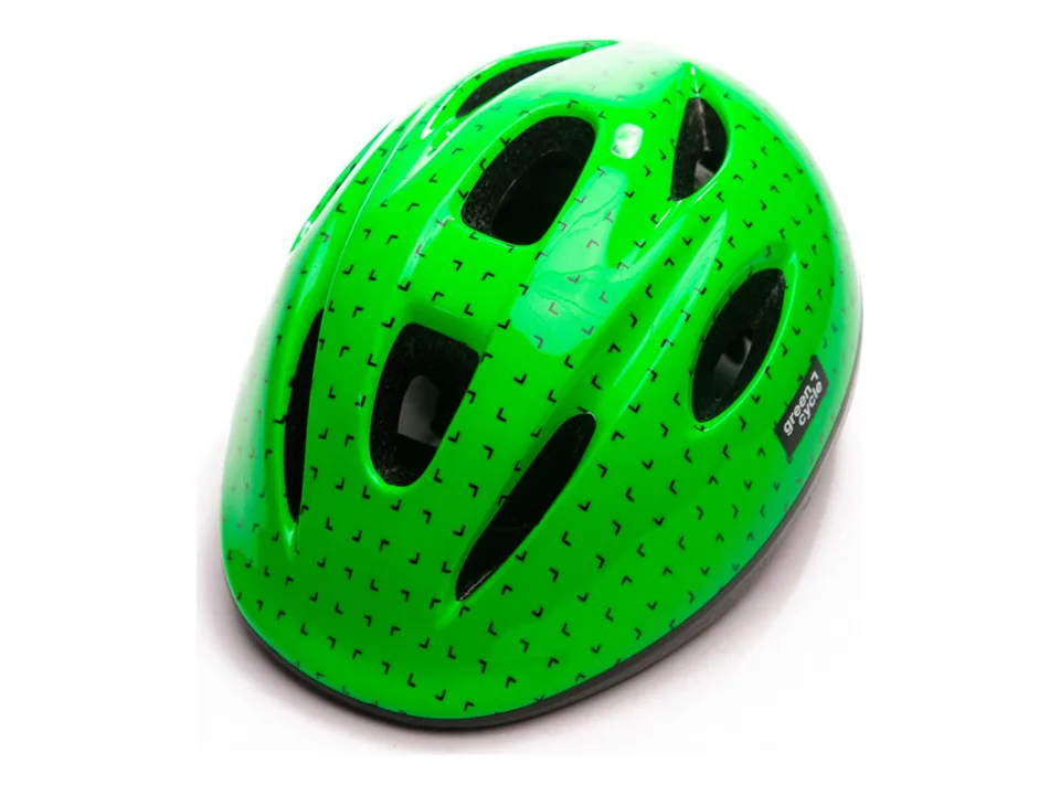 Дитячий шолом Green Cycle FLASH Зелено-чорний · 48–52